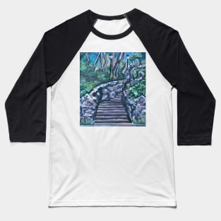 Park Cobblestone Staircase of Tranquility Baseball T-Shirt